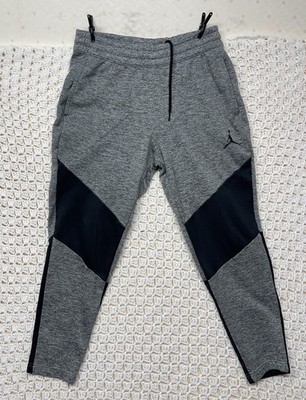 Jordan 23 Alpha Therma Fleece Pants Men s Medium Gray Black BV1313-091