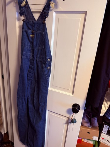 Vintage OshKosh B'gosh Overall Adult USA Denim Carpenter medium waist 30" 1980