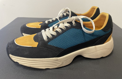 Men's Coach C152 Tech Runner Sneaker Size 12- Yellow & Teal