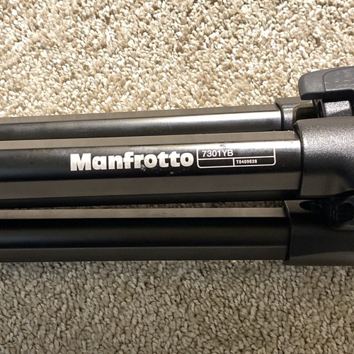 Manfrotto 7301YB Aluminum Tripod w/ 391RC2 3-Way Pan Tilt Head Black