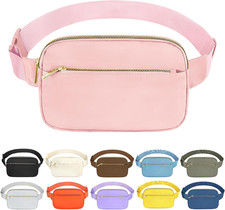 Pink Fashion Fanny Bag Waist Pack Adjustable Belt Unisex Crossbody Travel