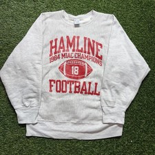 Vintage 80s Champion Reverse Weave Crewneck Sweatshirt Grey Large/Xl USA Made