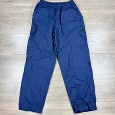 Vintage Nike Nylon Windbreaker Track Pants Men s Small Navy Blue Lightweight