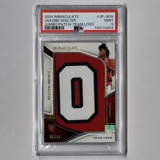 Ja’Kobe Walter RC PSA 2024 Immaculate Jumbo Logo Patch /25 Raptors