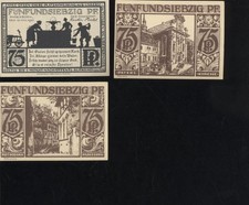 (500743)   Notgeld Paderborn 3 x 75 Pf 11/1921