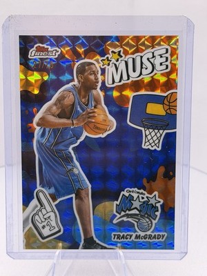 2025-26 Topps Finest Tracy McGrady Muse M-9 Geometric Blue 27/75