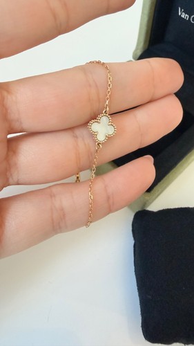 Van Cleef & Arpels Sweet Alhambra Bracelet 18k Yellow Gold Mother of Pearl
