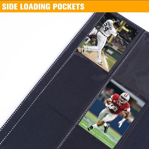 12 Pocket 720 Pockets Trading Card Binder, Ringless Side Loading Black - Picture 5 of 6
