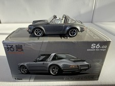 🔥Pop Race PORSCHE SINGER Silver Targa PR64 1:64 Die Cast 🔥