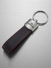 Lexus New Black And Red Leather Dealership Keychain