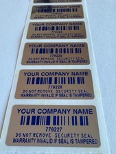 QTY 250 CUSTOM BLUE PRINTED WARRANTY TAMPER EVIDENT VOID STICKERS LABELS