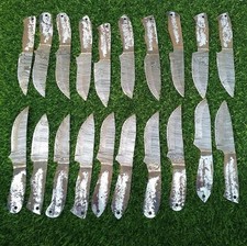 Lot of 20 Handmade 8" Damascus Steel Skinner Blank Blade Knife |For Knife Making
