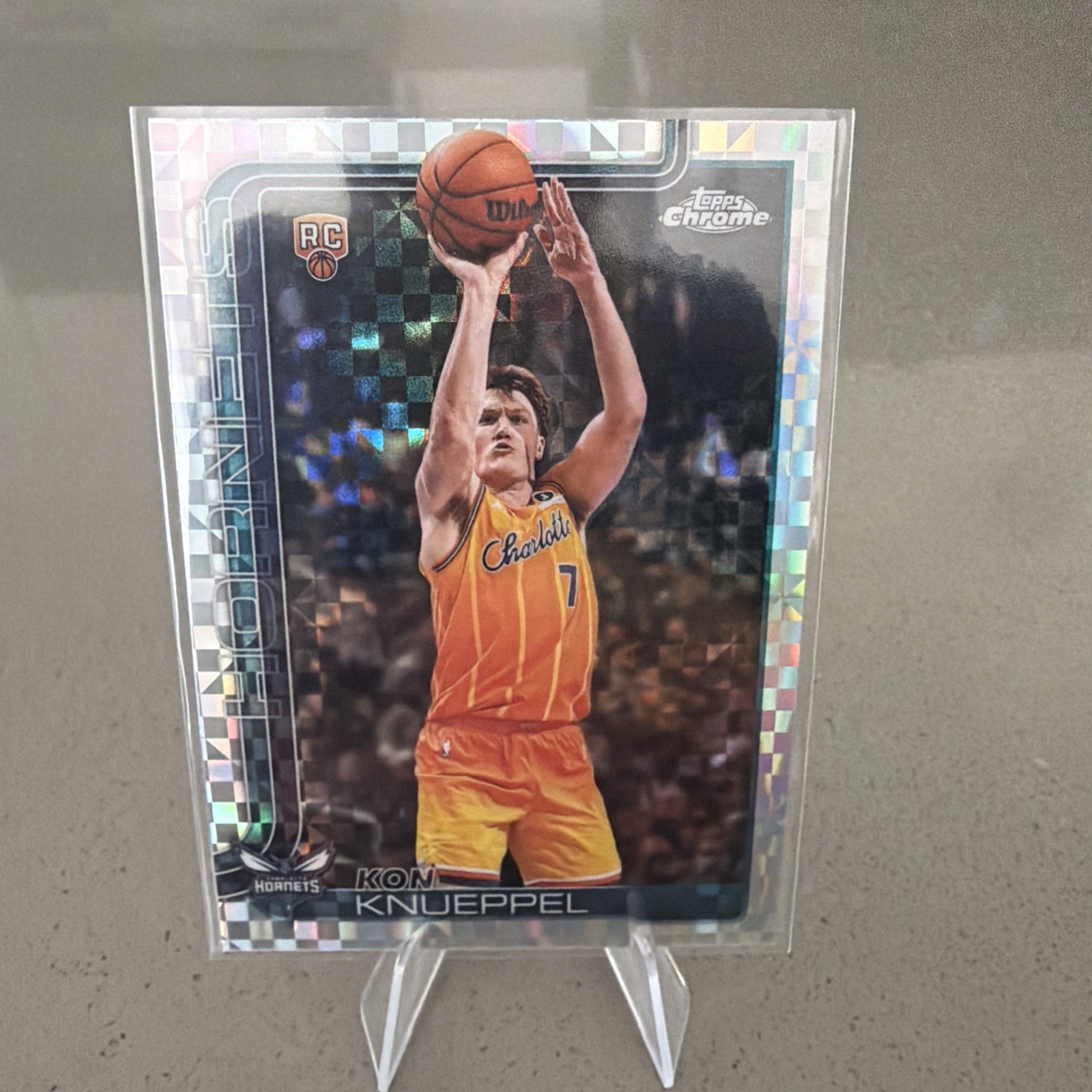 2025-26 Topps Chrome Update Kon Knueppel RC Rookie #154  X-Fractor Refractor