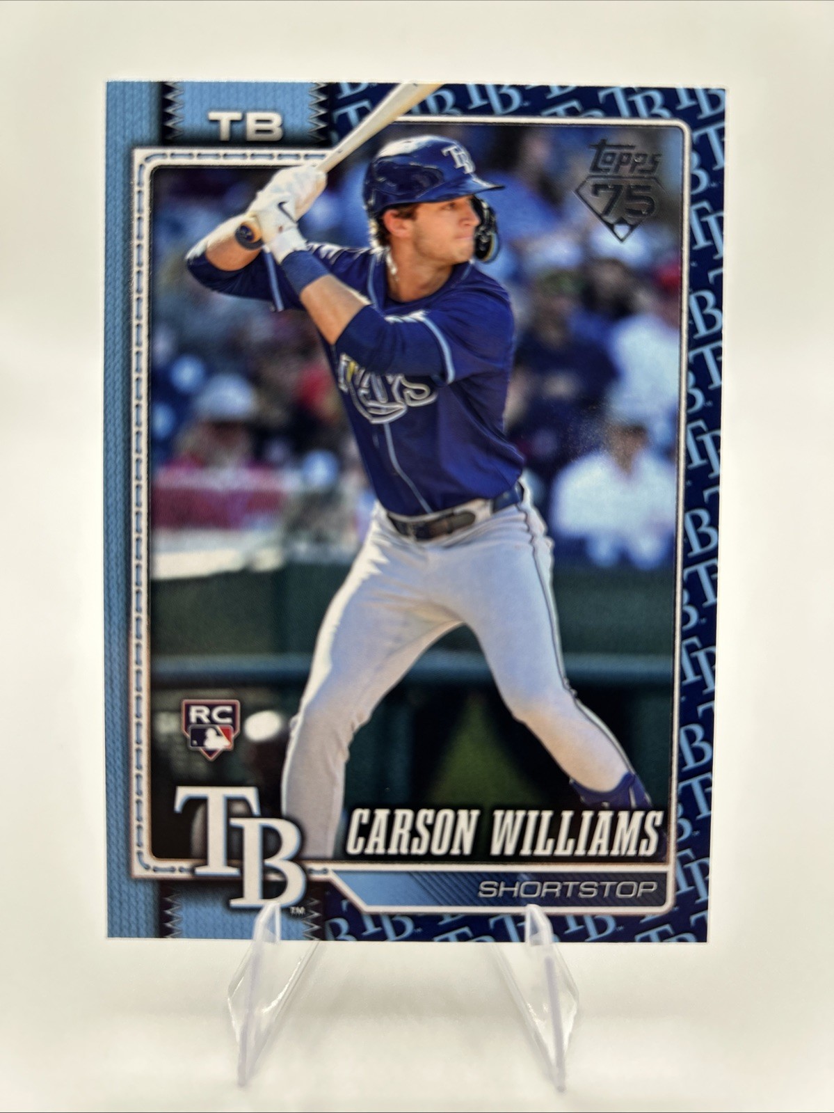 2026 Topps Series 1 Carson Williams RC Team Color Border #25 Tampa Bay Rays