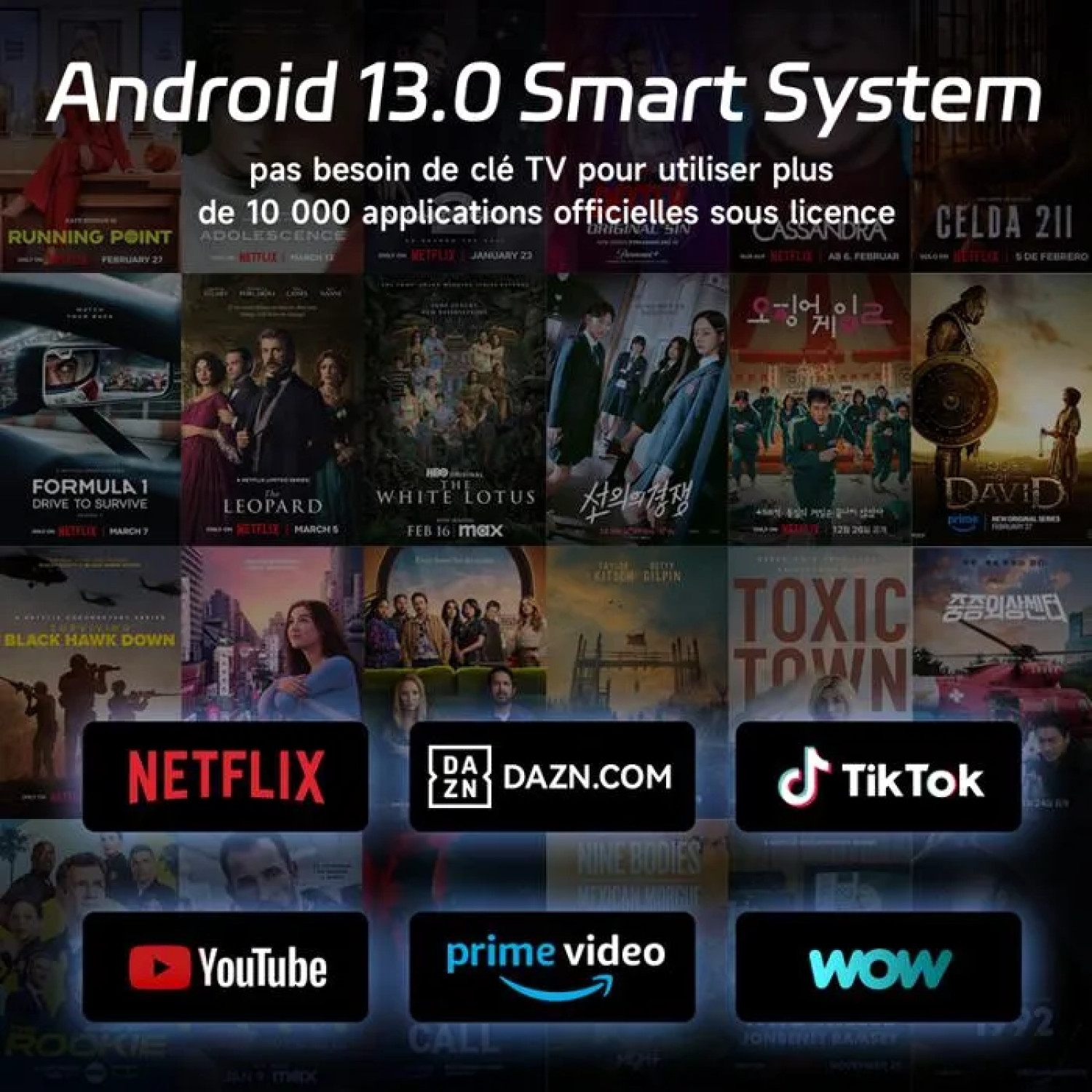 Vidéoprojecteur 4K WiFi 6 Bluetooth Android 13 intelligent haute luminosité - 2