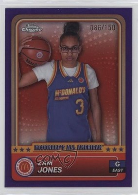2024 Topps Chrome McDonald's All American Purple Refractor 86/150 Zam Jones 13gp