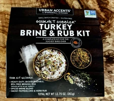 Turkey Brine & Rub Kit, Urban Accents Stonewall Kitchen Gourmet Gobbler 12.75oz