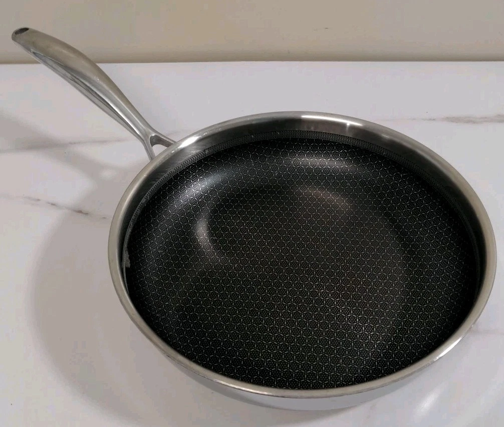 Pampered Chef 10 in Nonstick Skillet Hex Pattern Stainless Steel - No Lid
Opens in a new window or t