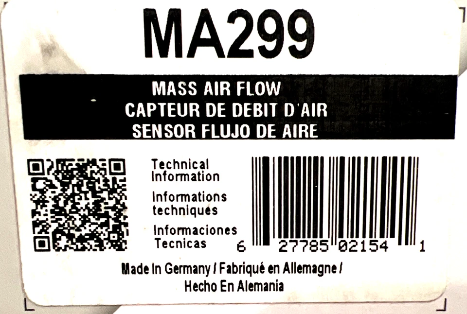 Sensor de flujo de masa de aire Spectra Premium MA299 para Mercedes-Benz G550 2009-2015 Foto 2 de 2
