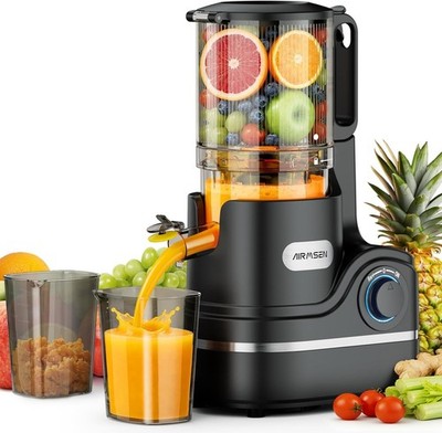 Cold Press Juicer for Whole Fruit, Vegetables, 350w, 5.8'' Chute, 2.2 Quart, NEW