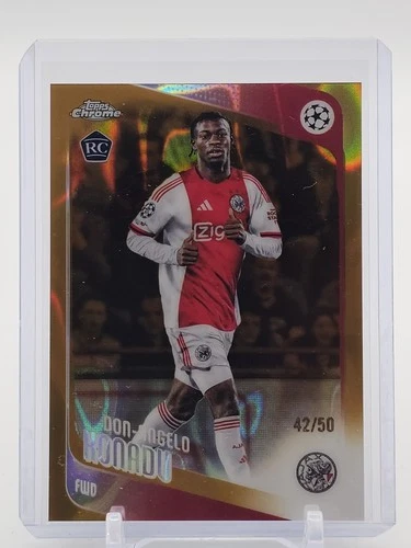 DON-ANGELO KONADU 2025-26 TOPPS CHROME UEFA ROOKIE GOLD LAVA REFRACTOR /50 Q7432