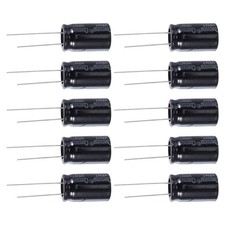 10 Pcs 22uF 400V 105C Radial Electrolytic Capacitors Black 13mm x 21mm W8V4 