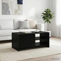 Couchtisch Schwarz Eichen-Optik 102 X 50 X 45 Cm Holzwerkstoff