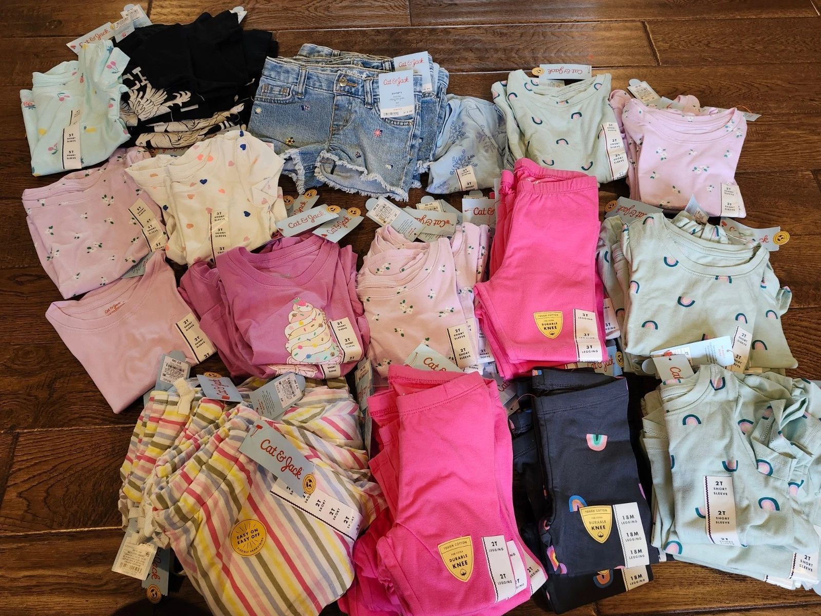 Girls Lot Of Cat and Jack NWT Clothes Size 18m-5t (95 Items)
