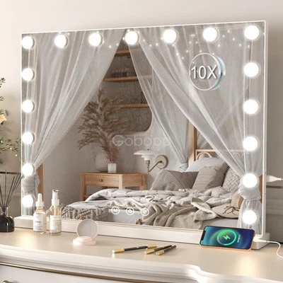 YAMISSI Hollywood Schminkspiegel 17 LED Dimmbar Kosmetikspiegel mit LED Beleuchtung