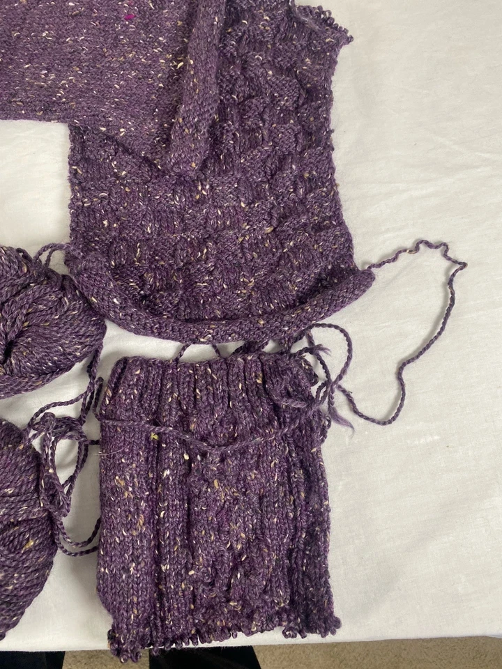 6 New Knit Picks City Tweed Arab/HW + Some Partials Wool Alpaca Purple - Image 4 of 4
