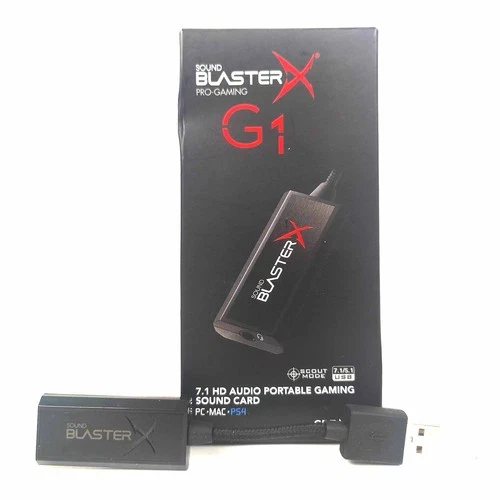 Creative - Sound BlasterX G1 - 7.1 HD Audio Portable Gaming Sound Card - Gut