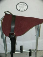 LEATHER BAREBACK ADULT SADDLE PAD by RIDERS CHOICE~ MAROON 