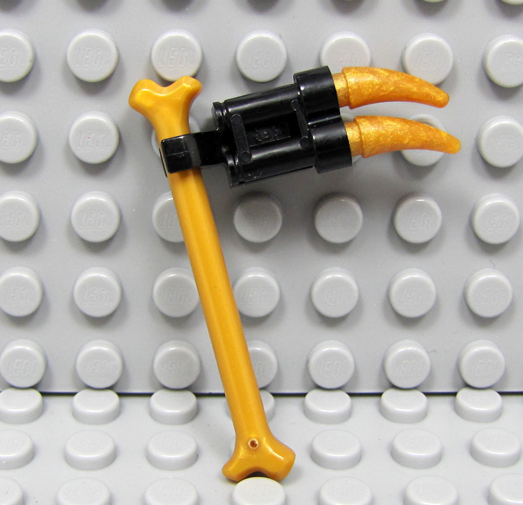 NEW Lego Minifig GOLDEN SPIKED BONE CLAW AXE Ninjago Ninja