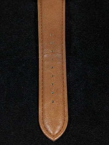 Izod Mens Black Dial Round Case Brown Faux Leather Band Watch 8 Inch - Picture 3 of 8