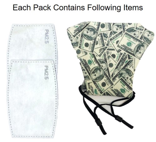 Copri Maschera Viso Riutilizzabile Lavabile Alta Qualità Moda Filtro Tasca 2 Filtri - Foto 64 di 88