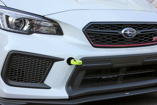 Perrin Neon Yellow Front Tow Hooks Kit for 2018-2021 Subaru WRX STI - Foto 1 di 8