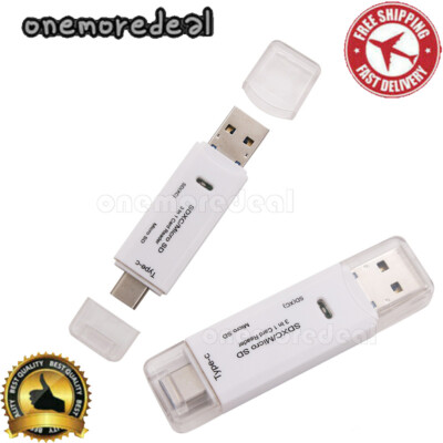 USB3.0 Type C USB OTG to Micro SD TF Card Reader Adapter for PC Android Phone