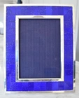 Vintage KIRK STIEFF Lapis Lazuli 9 1/2" x 7 1/2" Sterling Silver Picture Frame