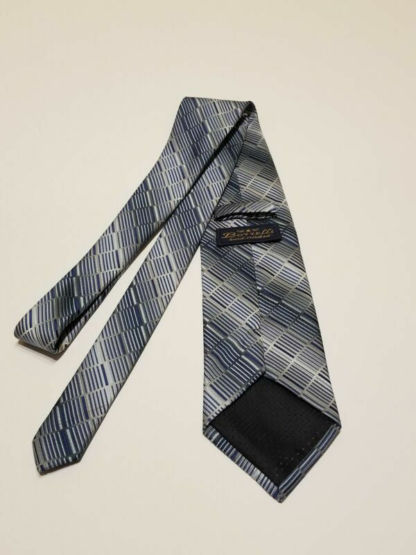 青紺 美品 BORRELLI Cotton knit tie