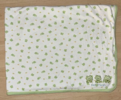 Just One Year Best Friends Frog White Green Cotton Receiving Baby