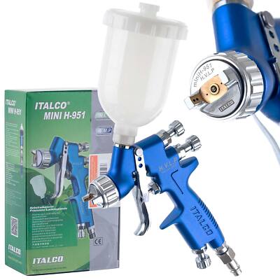Beste HVLP ITALCO Lackierpistole MINI Düse 0,5 Sprühpistole Spritzpistole 