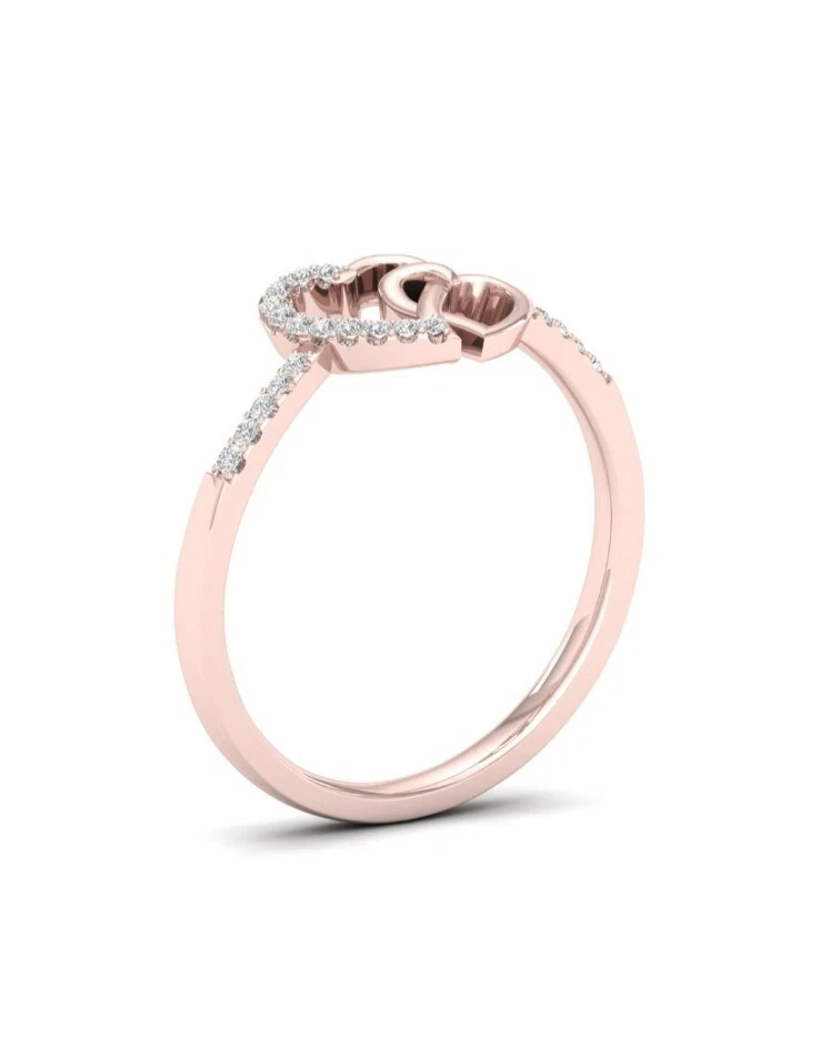 10k Rose Gold Ring Heart Any Size - Image 2 of 4