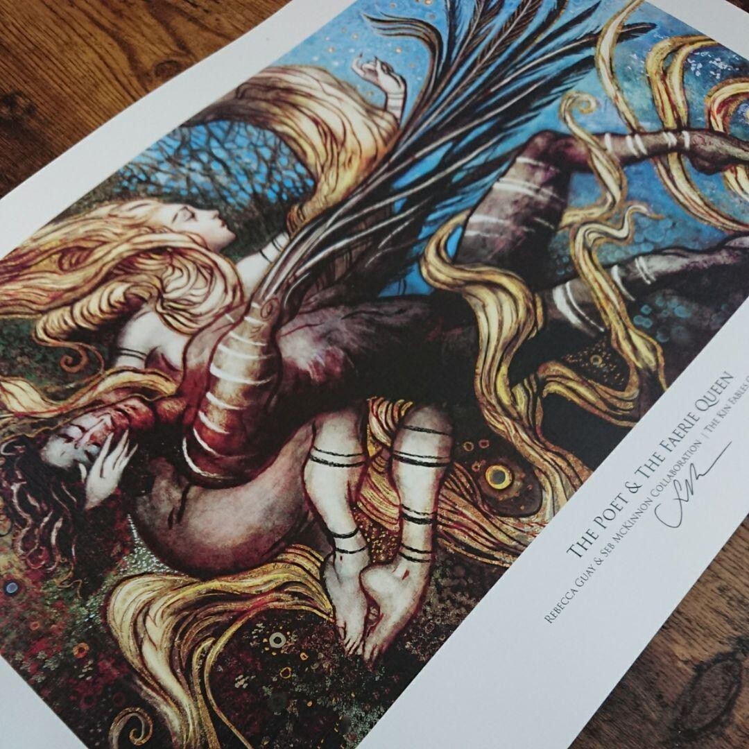 Seb McKinnon Rebecca Guay collab Art print The Poet and The Faerie