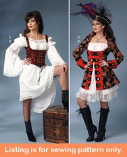 SEWING PATTERN Womens Costume Pirate Dress Corset Jacket Avantika Halloween 6114