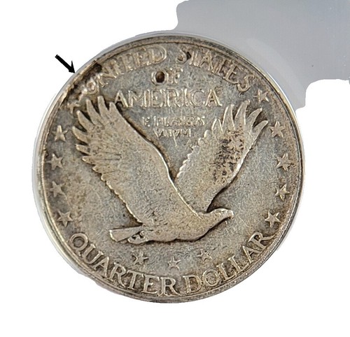 1918-D .25 ANACS EF 45 Standing Liberty Quarter, Liberty 25 Cents