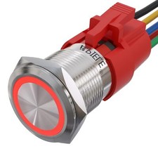 19mm Momentary Push Button Switch On Off Stainless Steel With 12v Led Angel Eye