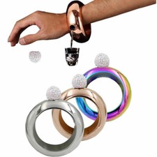 Booze Smuggle Bracelet Bangle Hip Flask Alcohol Drink Festival Jewellery Gift