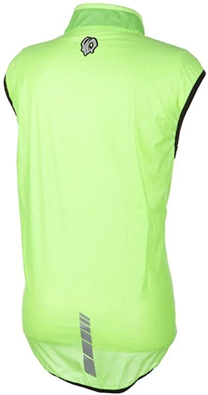 New NSR Wind Stop Womens Vest Running Cycling Neon Yellow Sz Large +Carrying Bag - Image 3 of 4