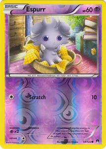 Espurr 58/122 XY Breakpoint REVERSE HOLO MINT! Pokemon