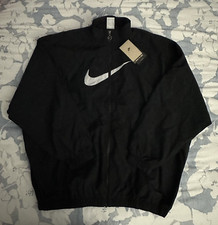 Nike Sportswear Essential Woven Black Women s Jacket Oversized Sz L DM6181-010